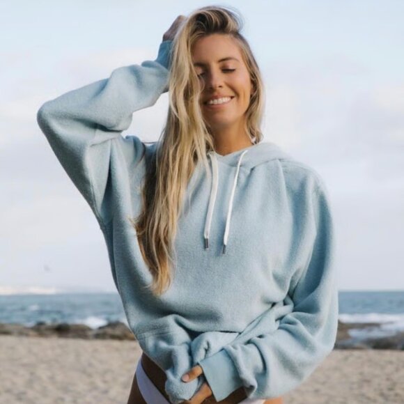 Feat Ultra Soft BlanketBlend Hoodie in Pacific Mist Blue Unisex M NWT - Picture 1 of 14